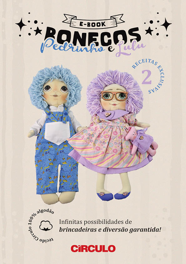 E-book Bonecos Pedrinho e Lulu